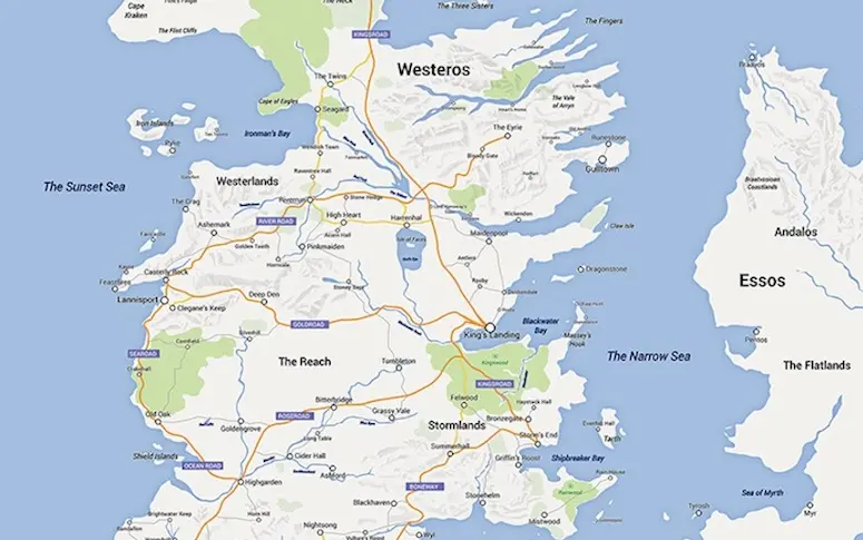 Game of Thrones : si Westeros était sur Google Maps