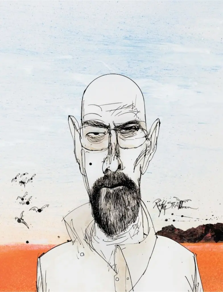 L’illustrateur Ralph Steadman revisite les personnages de Breaking Bad