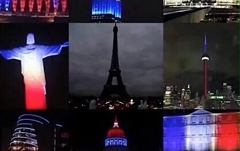 Bleu, blanc, rouge : des monuments du monde entier s’illuminent aux couleurs de la France