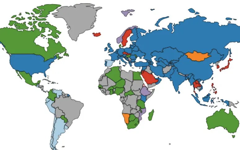 Cette carte interactive recense les addictions aux drogues par pays