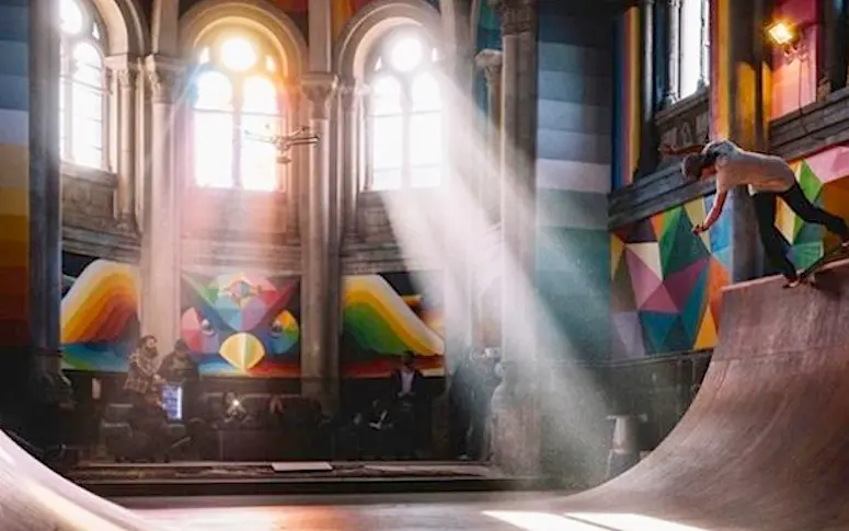 En images : cette église rénovée est devenue le paradis des skateurs