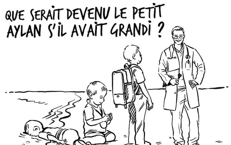 La réplique de la reine de Jordanie au dessin de Charlie Hebdo sur Aylan