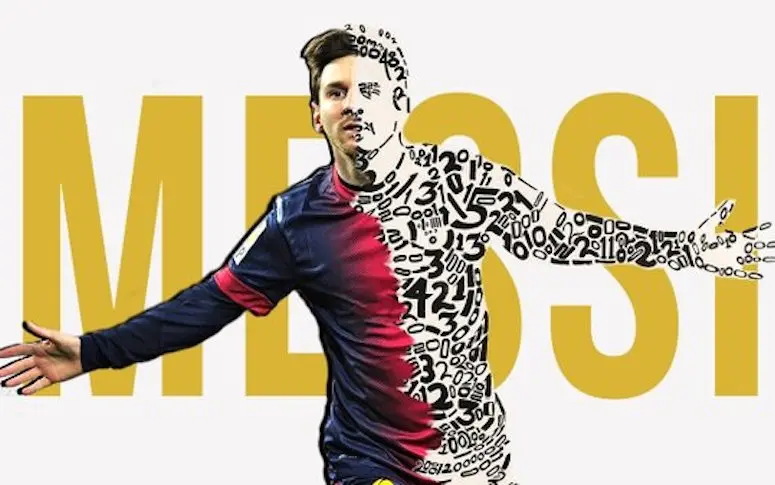 Vidéo : un artiste peint Messi en utilisant les chiffres clés de sa carrière
