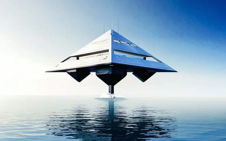 Ce yacht pyramidal semble tout droit sorti d’Interstellar