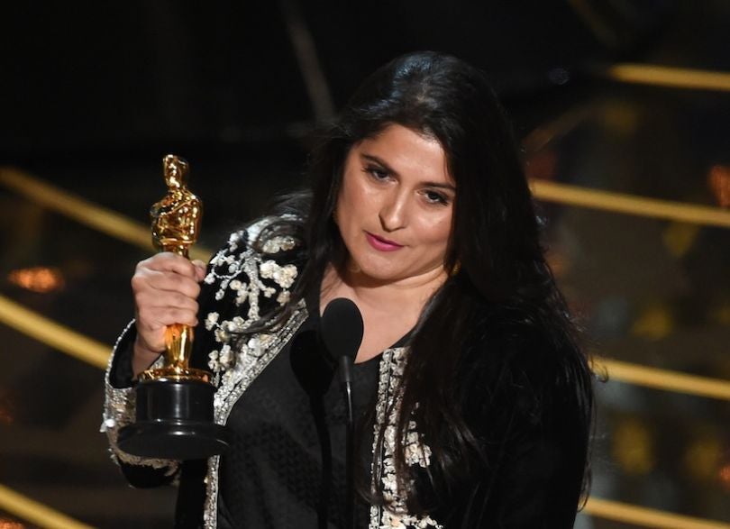 Sharmeen Obaid-Chinoy, lors de la 88e cérémonie des Oscars, le 28 février 2016.