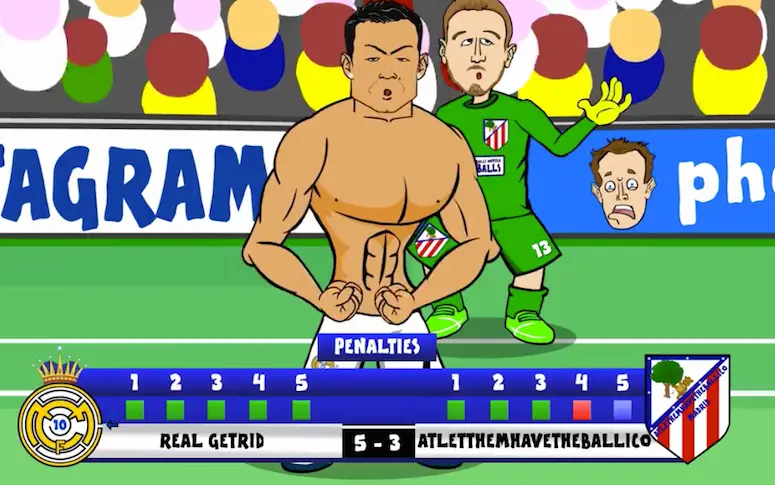 Vidéo : les tirs au but entre le Real et l’Atlético détournés dans un cartoon génial