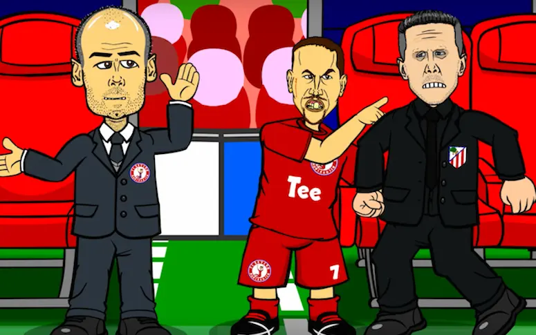 Vidéo : le match Bayern-Atlético parodié dans un cartoon génial