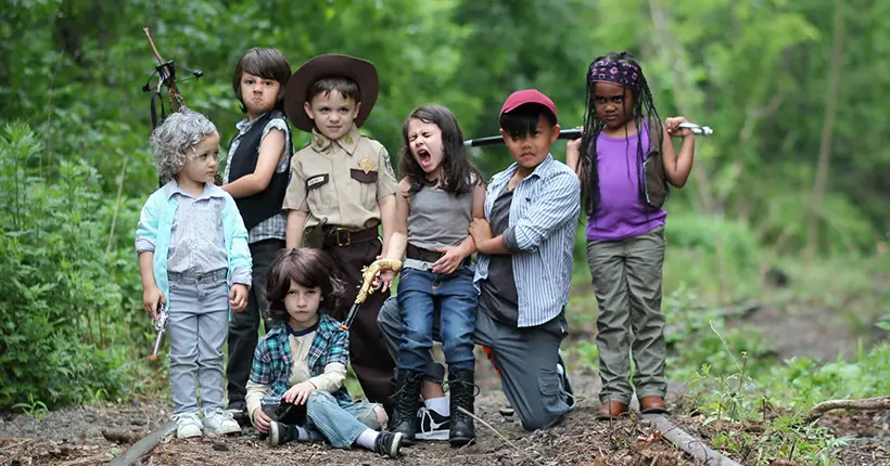 En images : The Walking Dead rejouée par des enfants