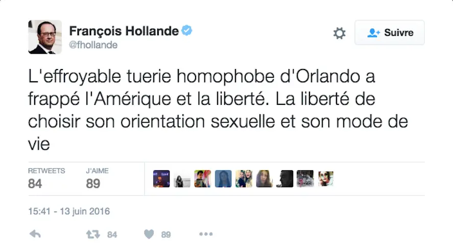 Sur Twitter, le dérapage de François Hollande à propos du choix de l’orientation sexuelle