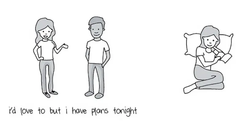En images : des dessins minimalistes pour expliquer la vie des introvertis