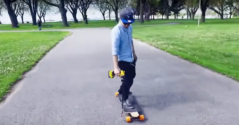 Vidéo : comment propulser son skate avec une perceuse