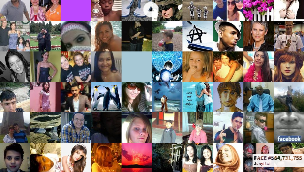 The Faces of Facebook : 1 milliard de profils Facebook sur une page