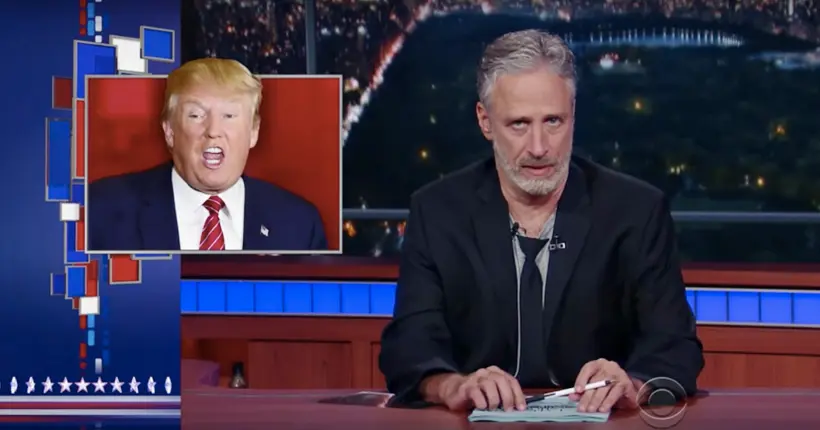 Vidéo : Jon Stewart s’invite au Late Show et défonce Donald Trump