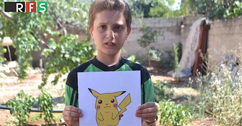 Des enfants syriens brandissent des pancartes Pokémon pour appeler à l’aide