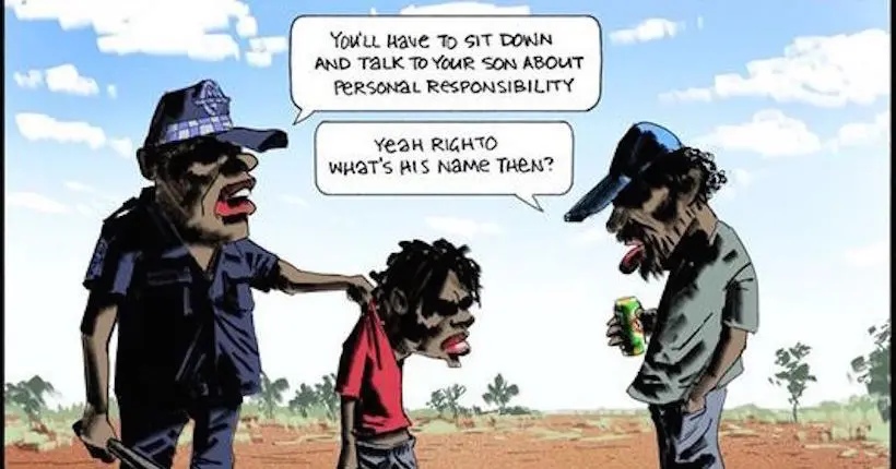 Les Aborigènes répliquent à un dessin raciste avec le superbe hashtag #IndigenousDad