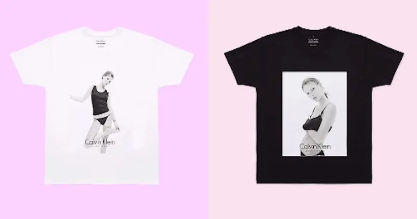 Calvin Klein a lancé des T-shirts à l’effigie de Kate Moss pour lutter contre le sida