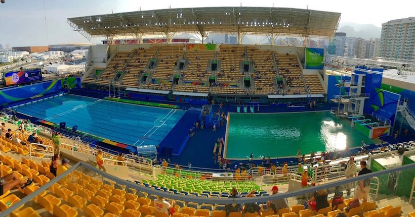 La piscine olympique est devenue verdâtre en une nuit