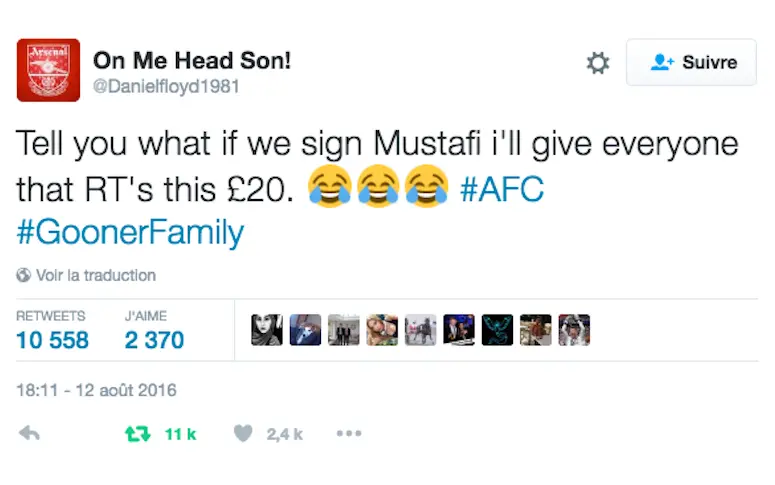 Sur Twitter, Arsenal trolle ses fans après l’arrivée de Mustafi