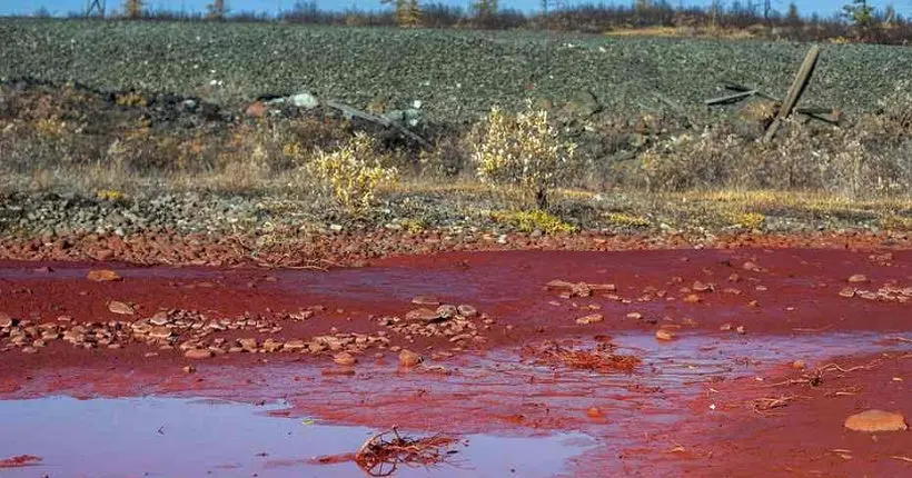 On sait pourquoi la rivière Doldykane en Russie est devenue rouge