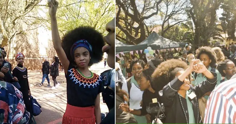 Des lycéennes sud-africaines s’élèvent contre un règlement raciste proscrivant la coupe “afro”