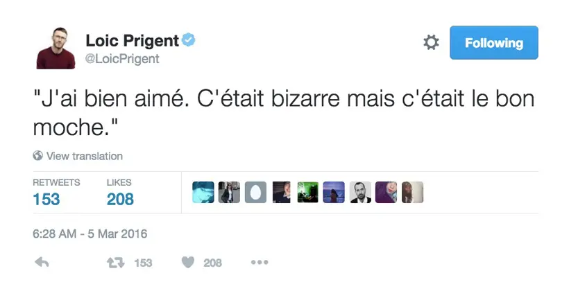 Les tweets (hilarants) de Loïc Prigent enfin rassemblés dans un recueil