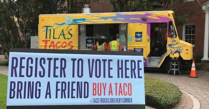 Au Texas, on peut s’inscrire sur les listes électorales dans des camions à tacos