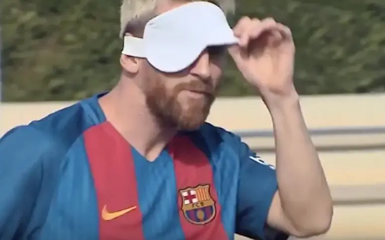 Vidéo : Leo Messi et le Barça défient la team cécifoot de l’Espagne