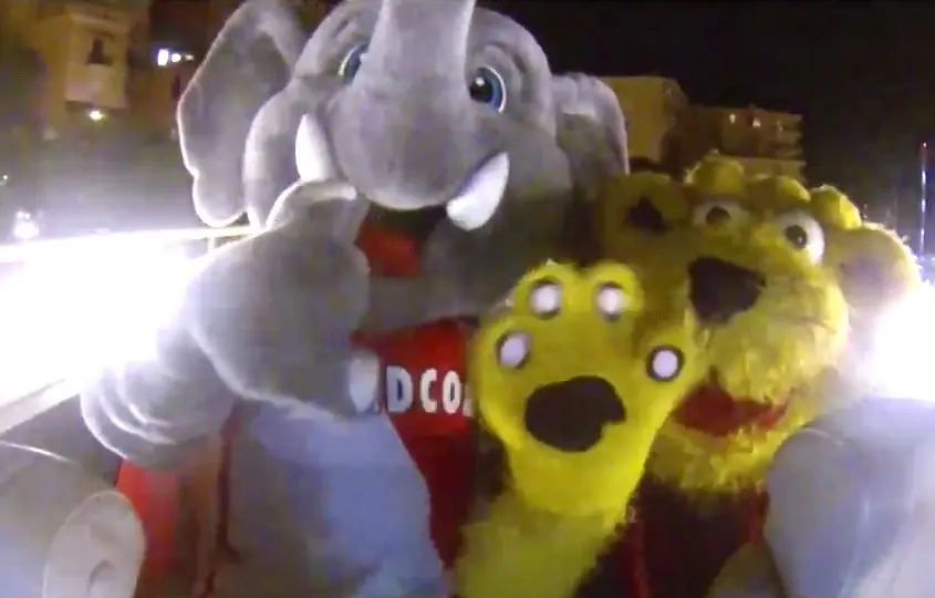Vidéo : quand les mascottes de Monaco et Leverkusen font une balade en voiture sur le Rocher