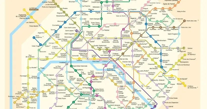 Le plan de métro des pintes les moins chères de Paris