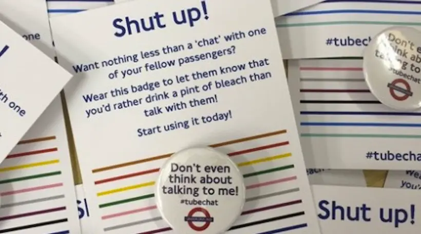 Les Londoniens n’aiment vraiment pas qu’on les force à discuter dans le métro