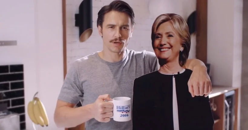 Vidéo : toujours plus barré, James Franco soutient Hillary Clinton… à sa manière