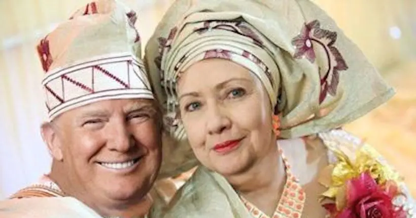 Un artiste nigérian rhabille Donald Trump et Hillary Clinton avec des tenues traditionnelles de son pays