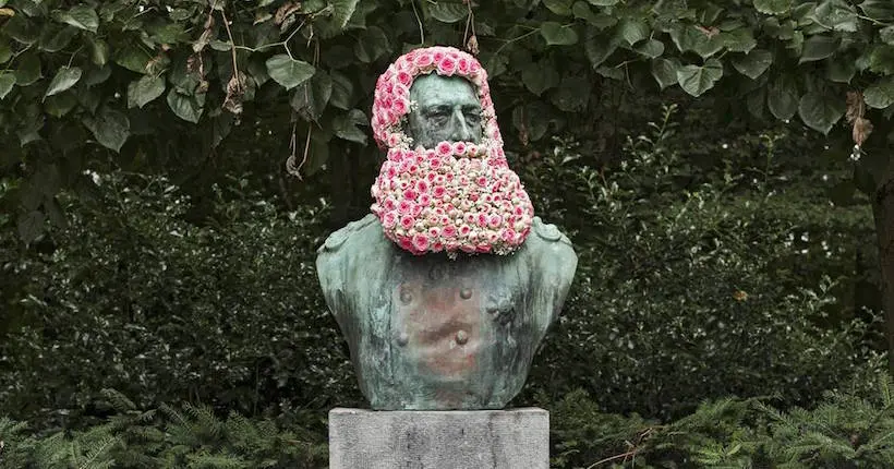 Un fleuriste donne des allures de hipsters aux statues de Bruxelles