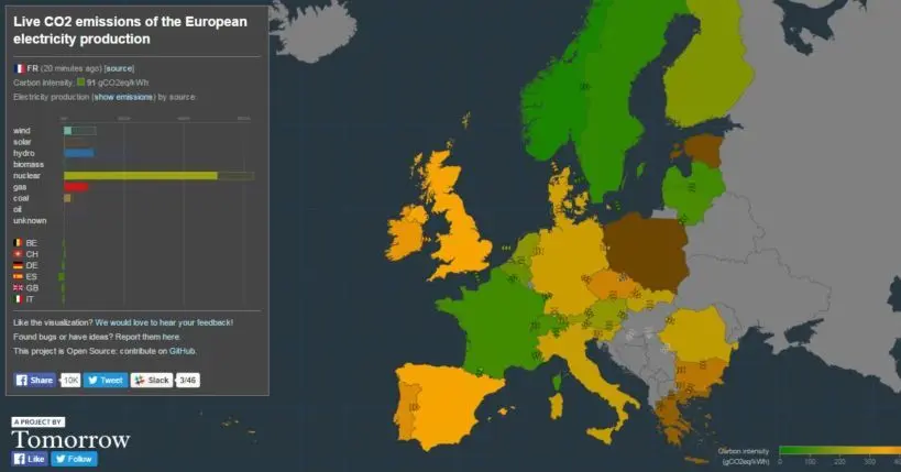 La consommation électrique européenne cartographiée en temps réel