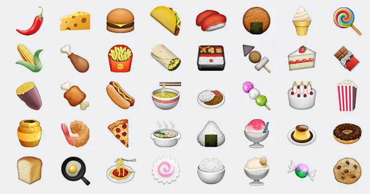 Comment sont choisis les aliments qui intègrent le catalogue d’emojis