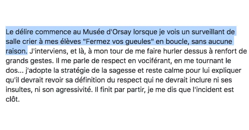 C’est l’histoire d’une classe de ZEP stigmatisée et chassée du musée d’Orsay