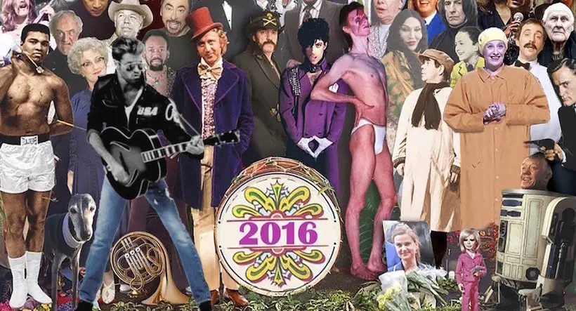 L’année 2016 résumée en un photomontage qui rend hommage aux célébrités disparues