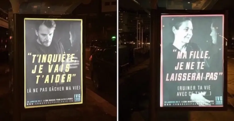 Comment des anti-IVG ont lancé une campagne sauvage sur des arrêts de bus parisiens