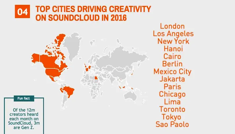 L’année 2016 sur SoundCloud résumée en une infographie