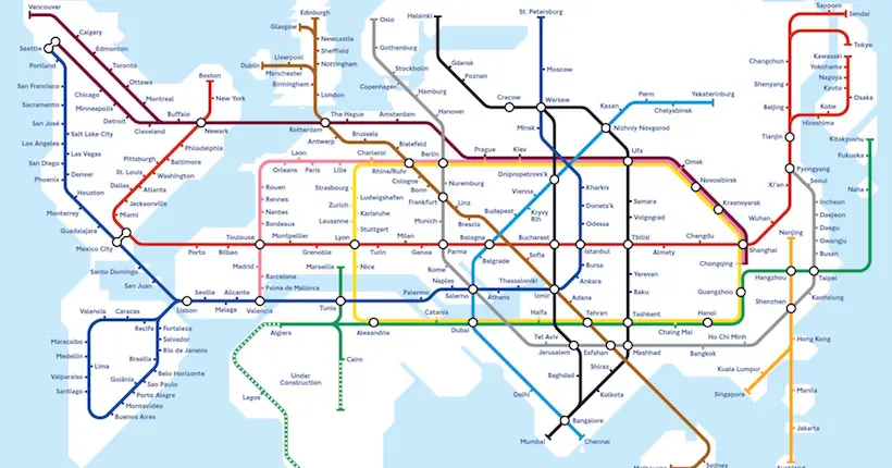 Imaginons un monde connecté par l’Hyperloop grâce à cette carte