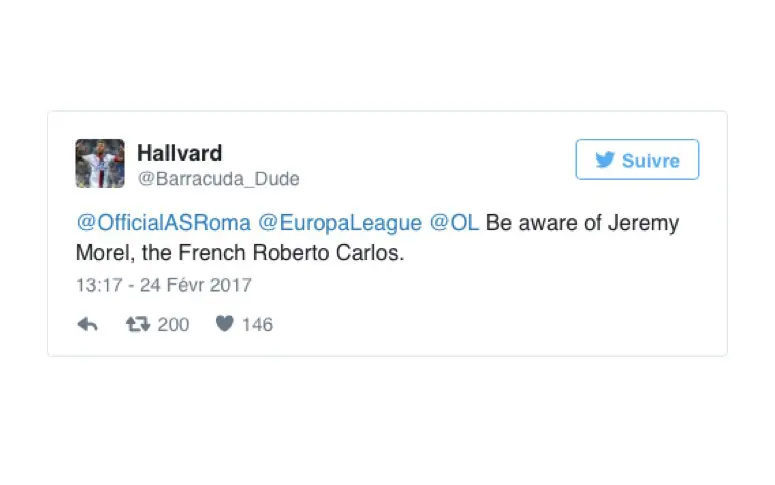 Sur Twitter, les supporters lyonnais trollent l’AS Roma