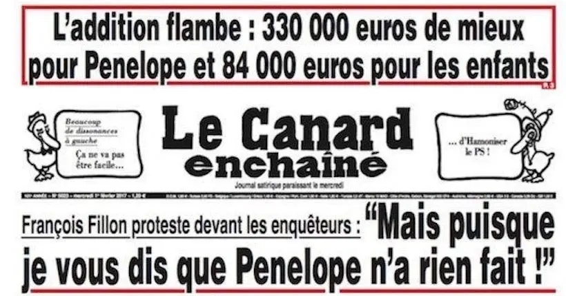 Le Canard enchaîné enfonce le clou : Penelope Fillon aurait en fait perçu près de 900 000 euros