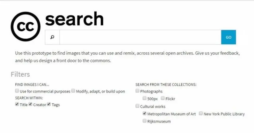 Creative Commons lance un nouveau moteur de recherche d’images libres