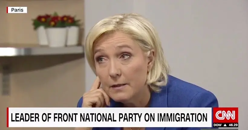 Vidéo : Marine Le Pen confrontée à ses déclarations xénophobes par une journaliste de CNN