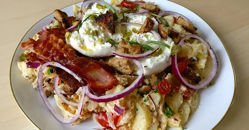 Tuto : pommes de terre, estragon et burrata, la salade pleine de saveurs pour vos déjeuners
