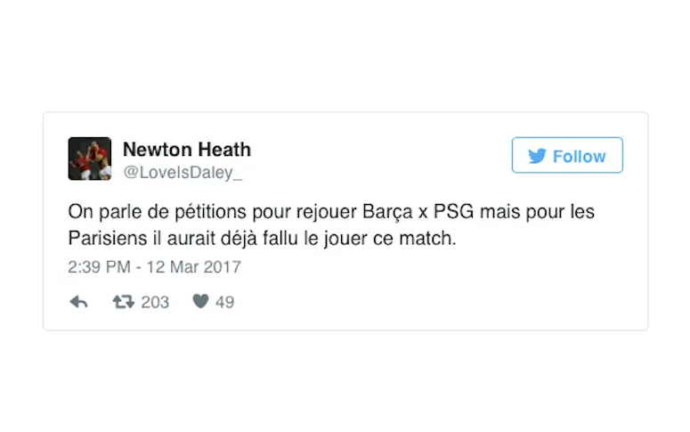Internet trolle la pétition lancée pour faire rejouer Barça-PSG