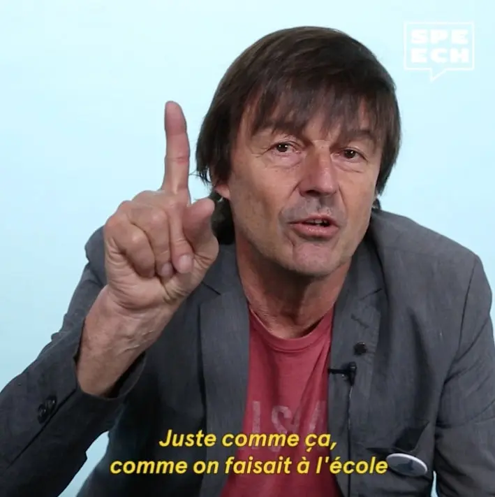 Vidéo : le Speech de Nicolas Hulot