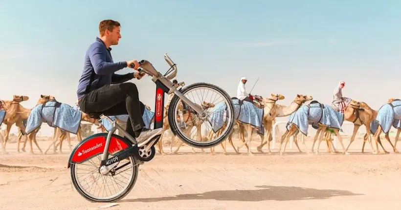 Un Anglais prend un Vélib’ londonien et fait le tour du monde avec