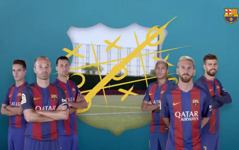Vidéo : les joueurs du Barça jouent au morpion à l’entraînement