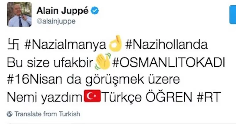 Des centaines de comptes Twitter, dont ceux de Bercy et d’Alain Juppé, piratés par des pro-Erdogan